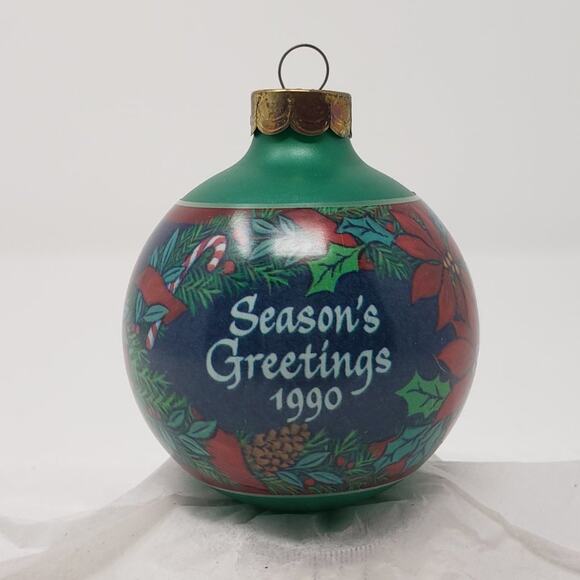 1990 Hallmark Grandparents Glass Bulb Keepsake Holiday Christmas Ornament - Picture 3 of 9